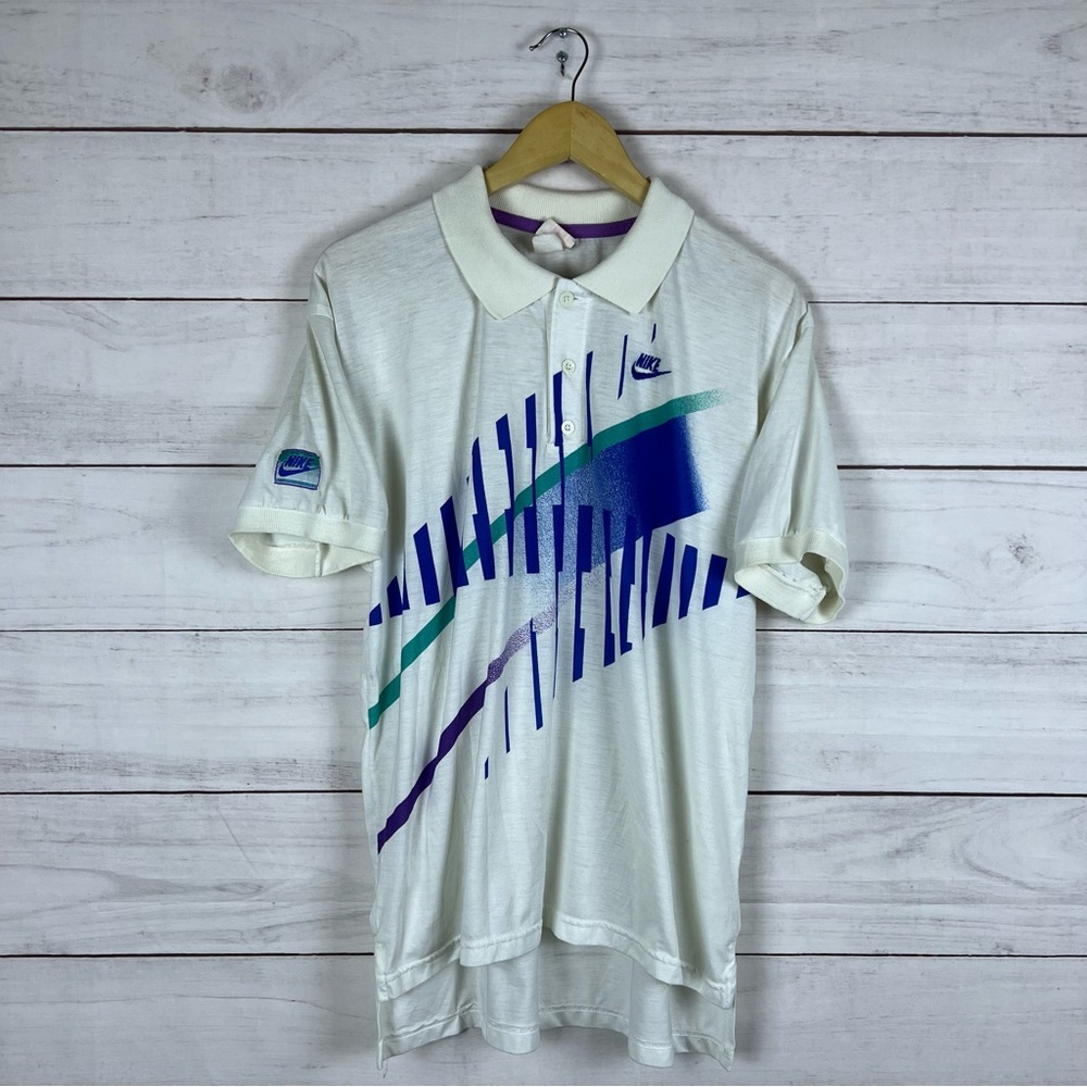 Vintage Nike Tennis Andre Agassi Challenge Court Polo Shirt Large
